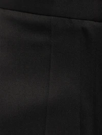 Creased Twill Wide-Leg Trousers