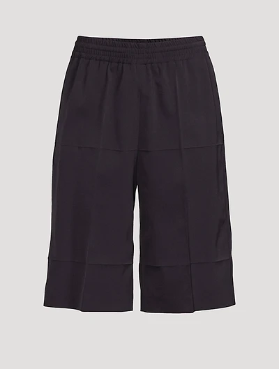 Creased Twill Bermuda Shorts