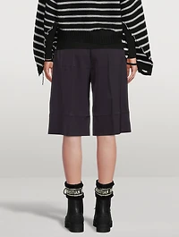 Creased Twill Bermuda Shorts
