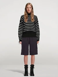Creased Twill Bermuda Shorts