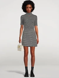 Wrap Mini Skirt Geo Print