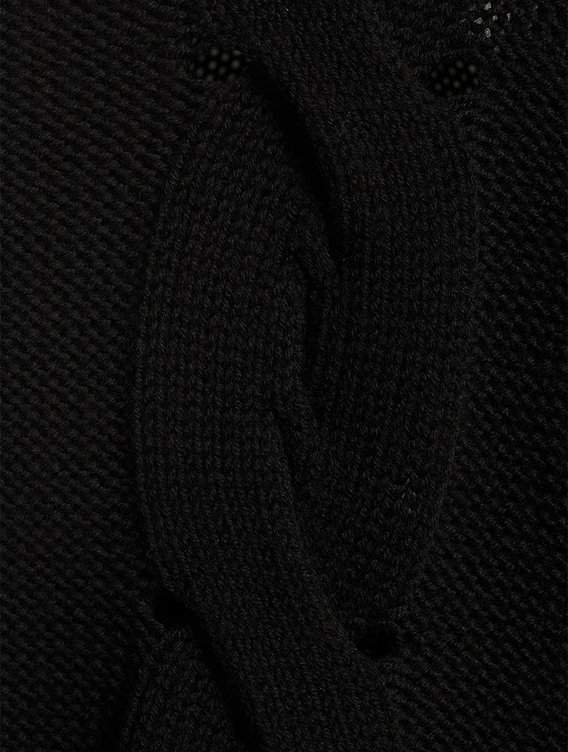 Dip-Dyed Cable-Knit Wool Sweater
