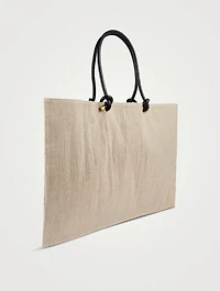 Astrid Woven Jute Tote Bag