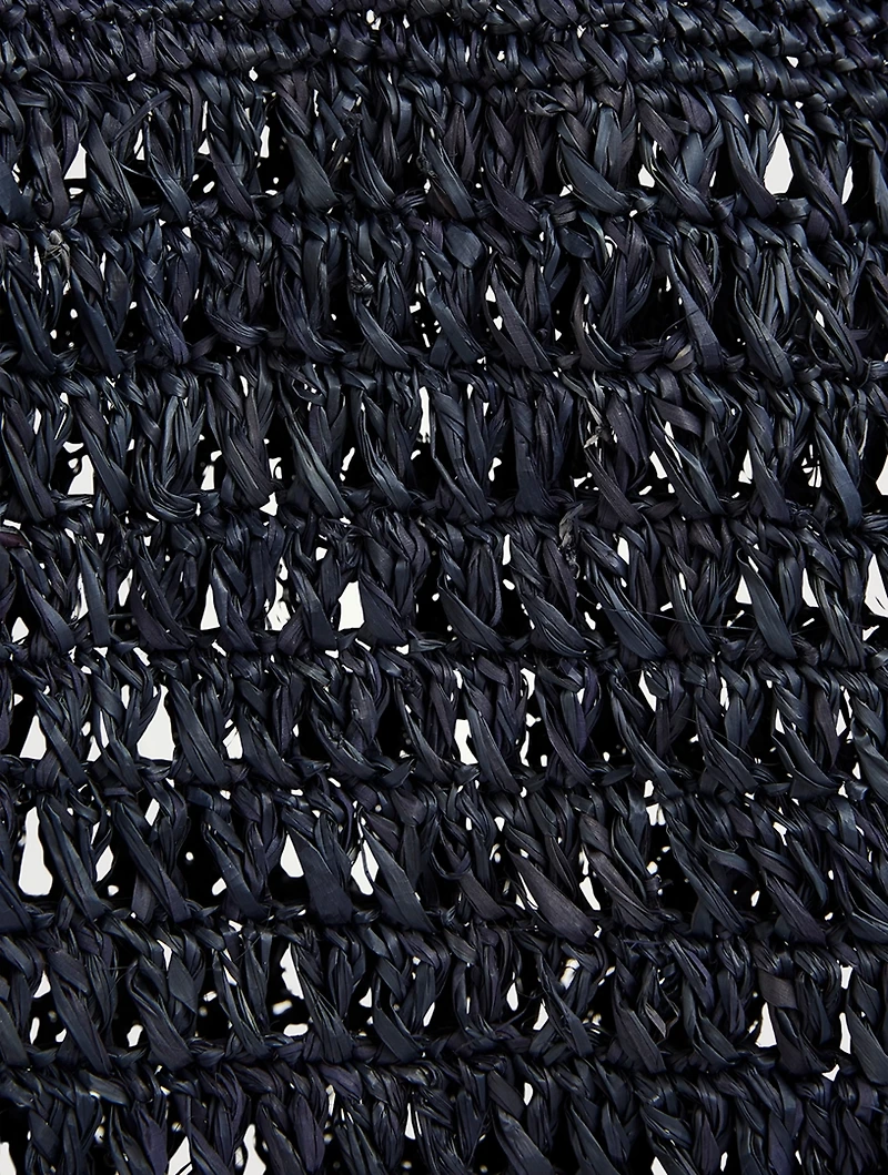 Mara Woven Raffia Top Handle Bag