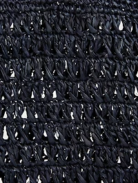 Mara Woven Raffia Top Handle Bag