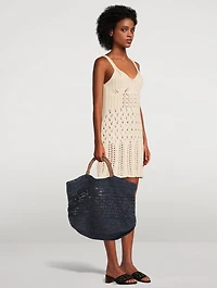 Mara Woven Raffia Top Handle Bag