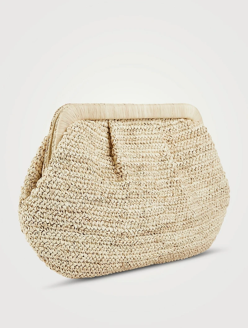 Signe Knit Raffia Clutch