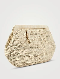 Signe Knit Raffia Clutch