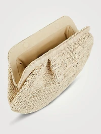 Signe Knit Raffia Clutch