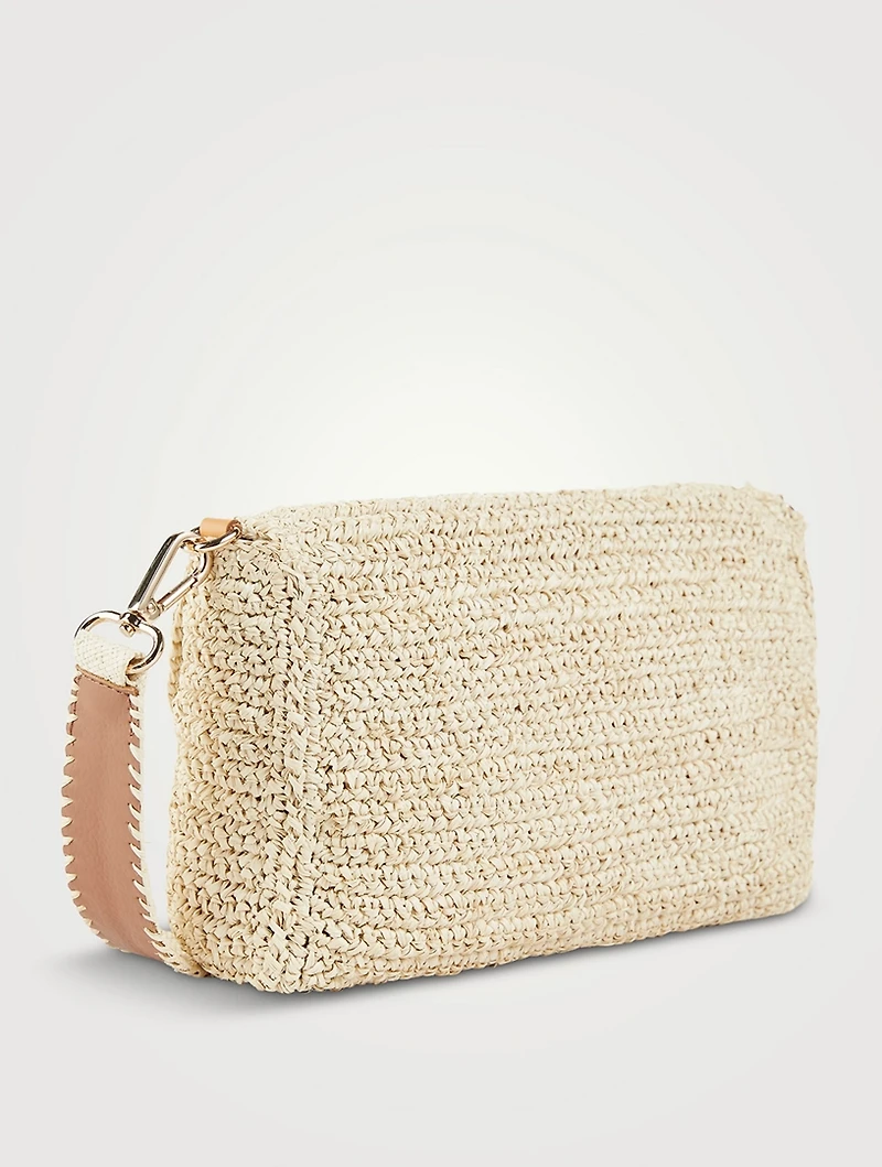 Zani Knit Raffia Shoulder Bag
