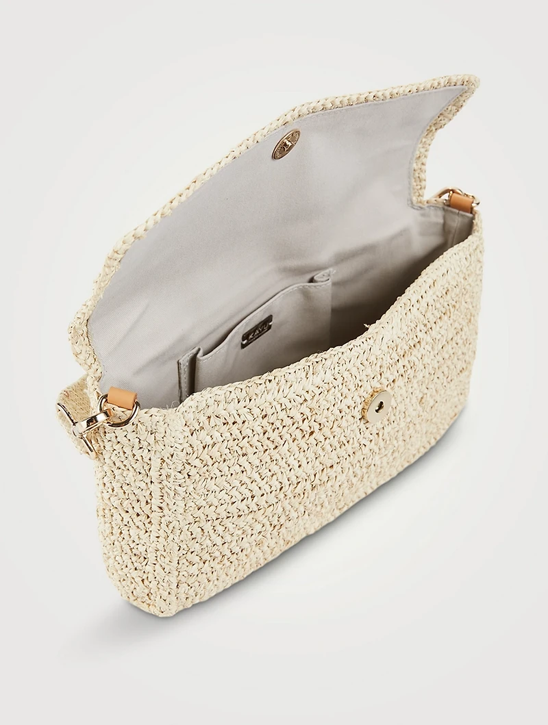 Zani Knit Raffia Shoulder Bag
