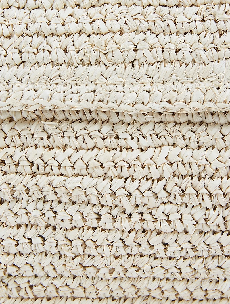 Zani Knit Raffia Shoulder Bag