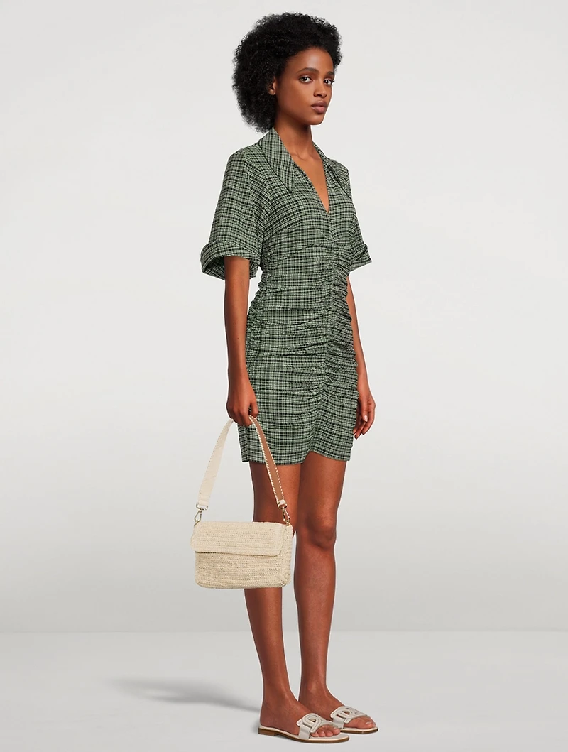 Zani Knit Raffia Shoulder Bag
