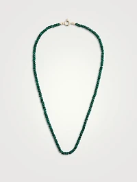 Faceted Emerald Beaded Necklace