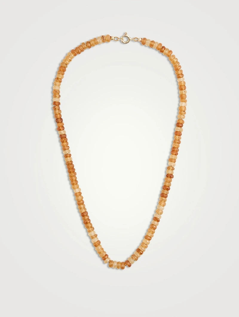 Hessonite Beaded Necklace