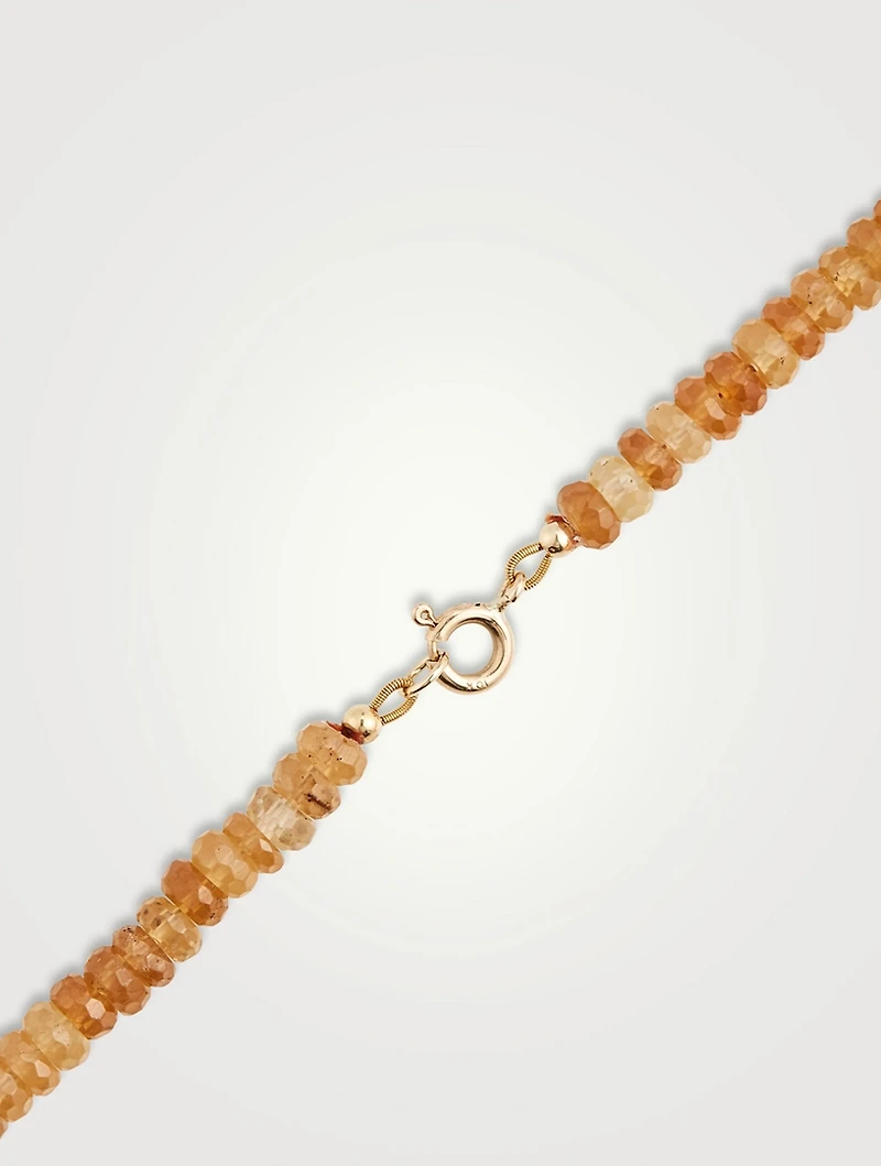 Hessonite Beaded Necklace