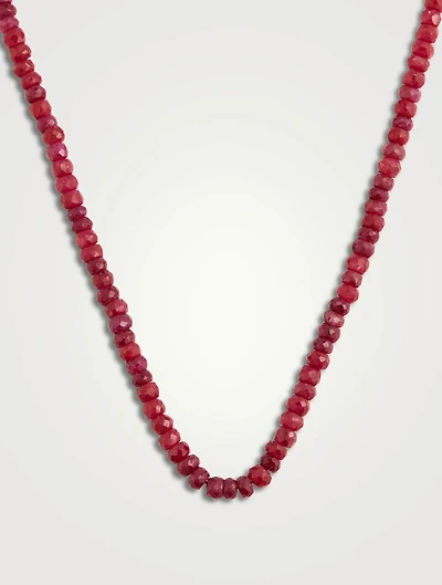 Ruby Beaded Necklace