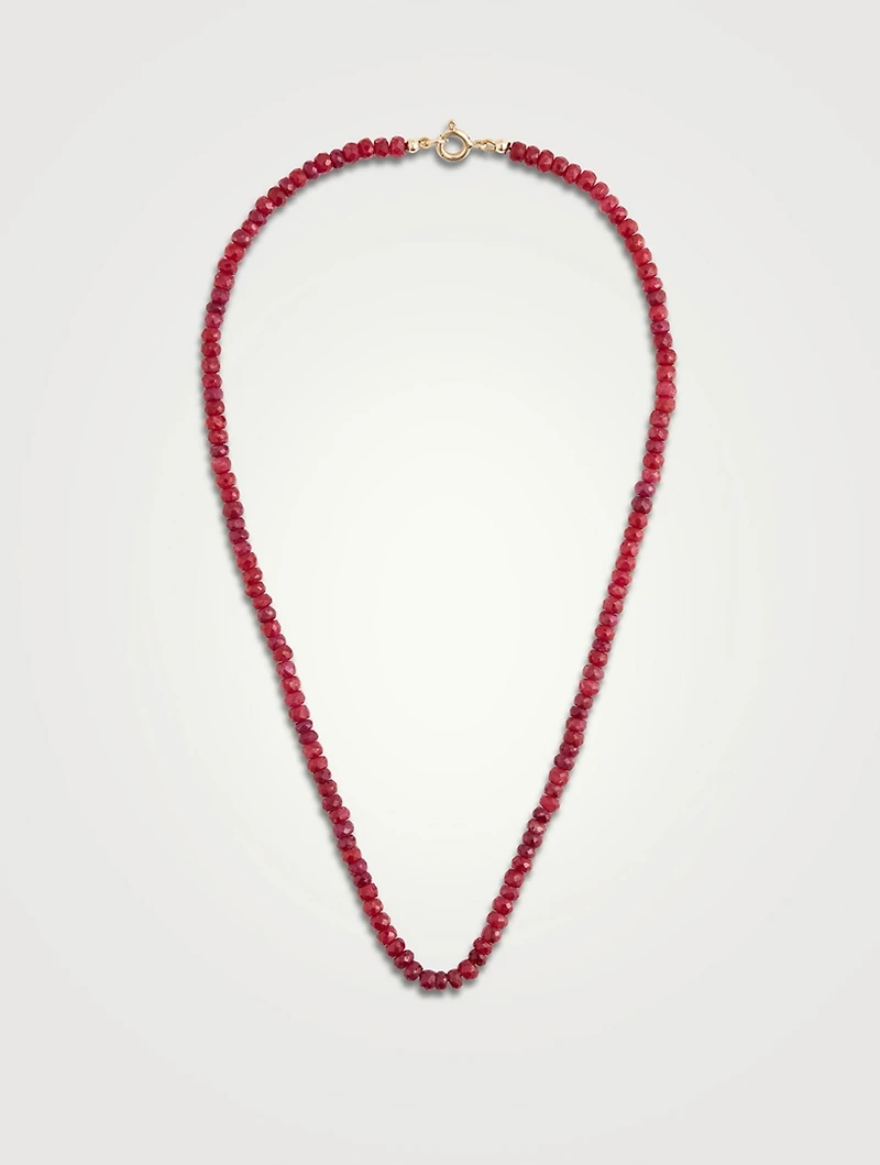 Ruby Beaded Necklace