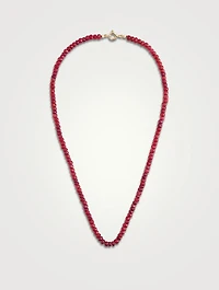 Ruby Beaded Necklace