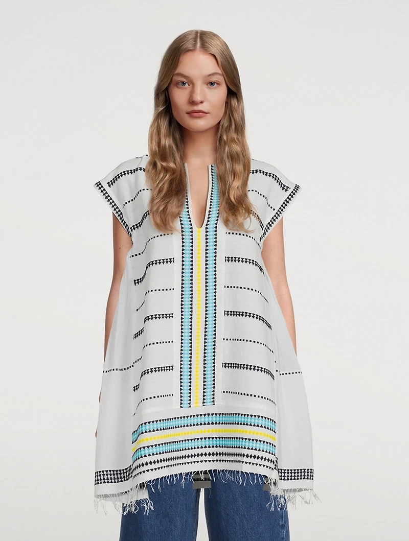 Sediri Caftan Dress Striped Print