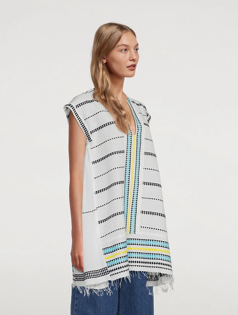 Sediri Caftan Dress Striped Print