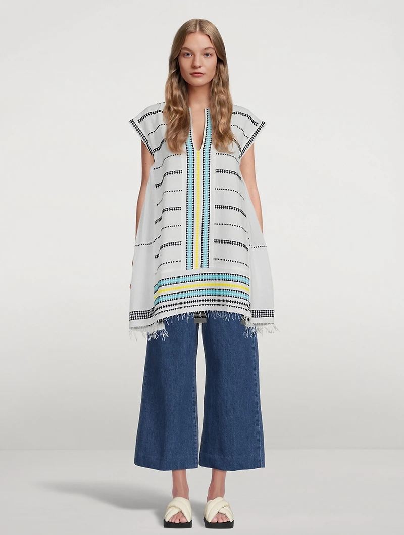 Sediri Caftan Dress Striped Print