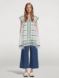 Sediri Caftan Dress Striped Print