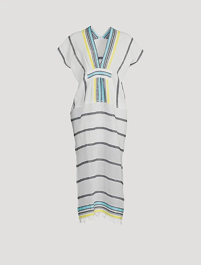 Sediri Long Caftan Dress Striped Print