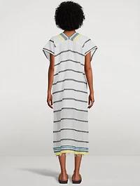 Sediri Long Caftan Dress Striped Print