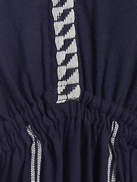Nunu Plunge Neck Dress Striped Print