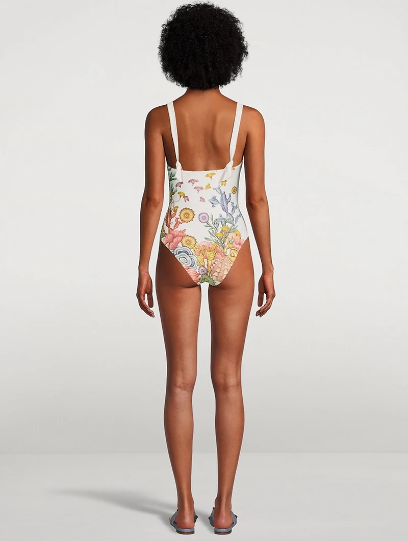 Carmel One-Piece Swimsuit Shell Print