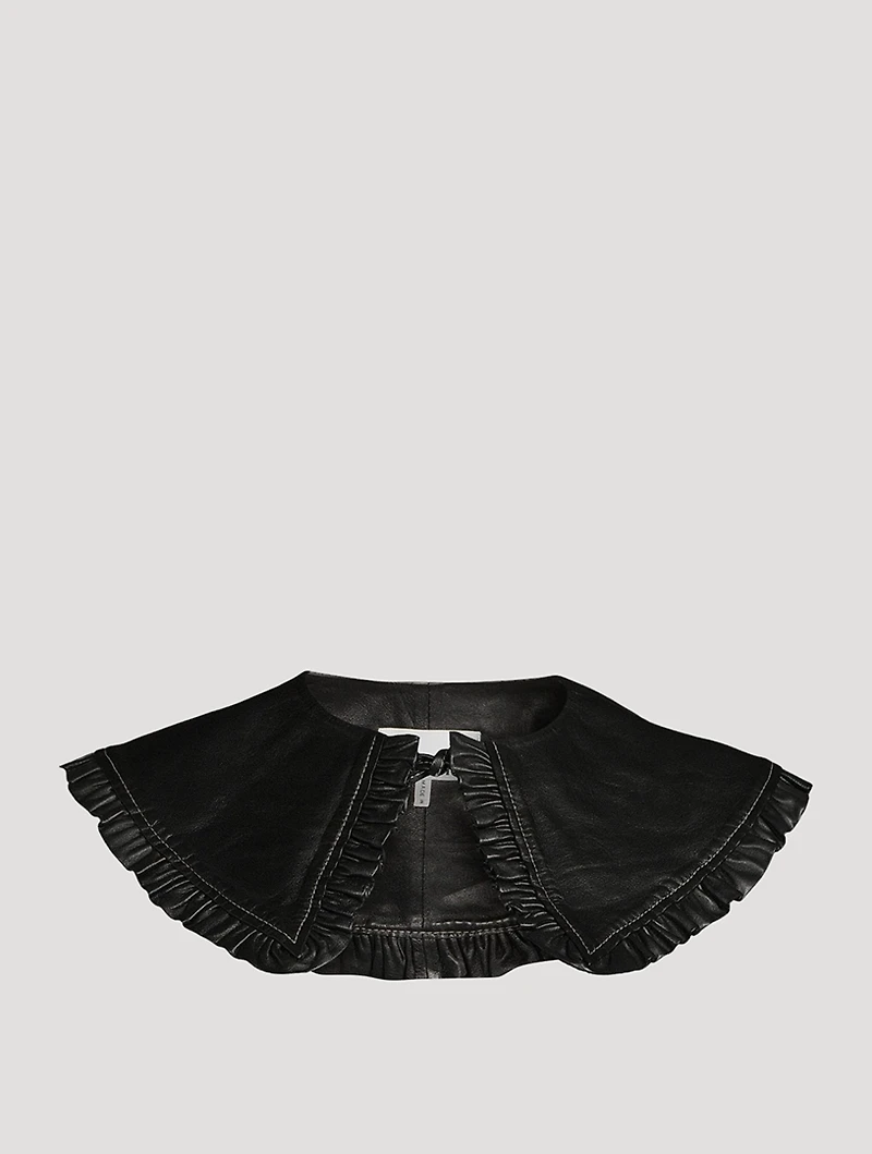 Leather Frill Collar