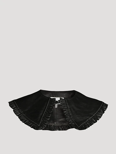 Leather Frill Collar