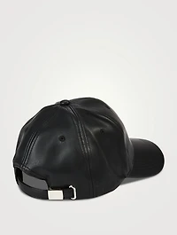 Cia Faux Leather Baseball Cap