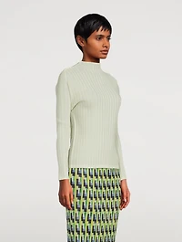 Rib Pleats February Long-Sleeve Top