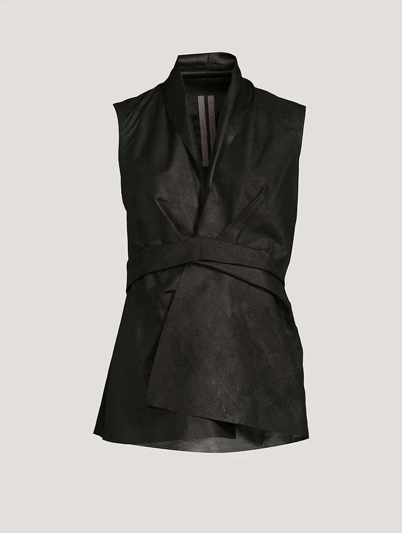 Laura Sleeveless Leather Top