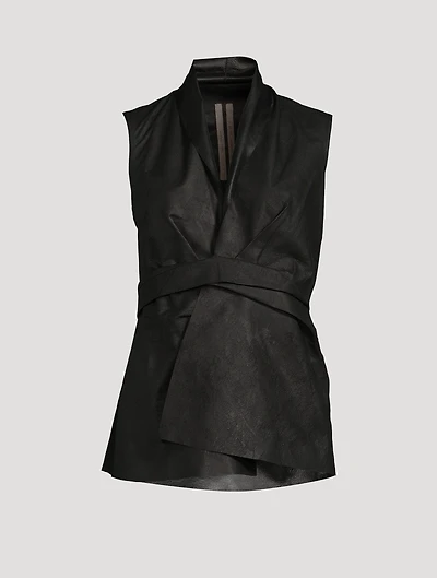 Laura Sleeveless Leather Top