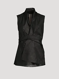 Laura Sleeveless Leather Top