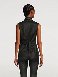 Laura Sleeveless Leather Top