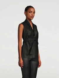 Laura Sleeveless Leather Top