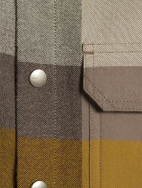 Cropped Shirt Jacket Plaid Print