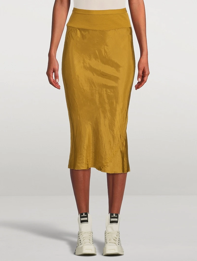 Bias-Cut Midi Skirt