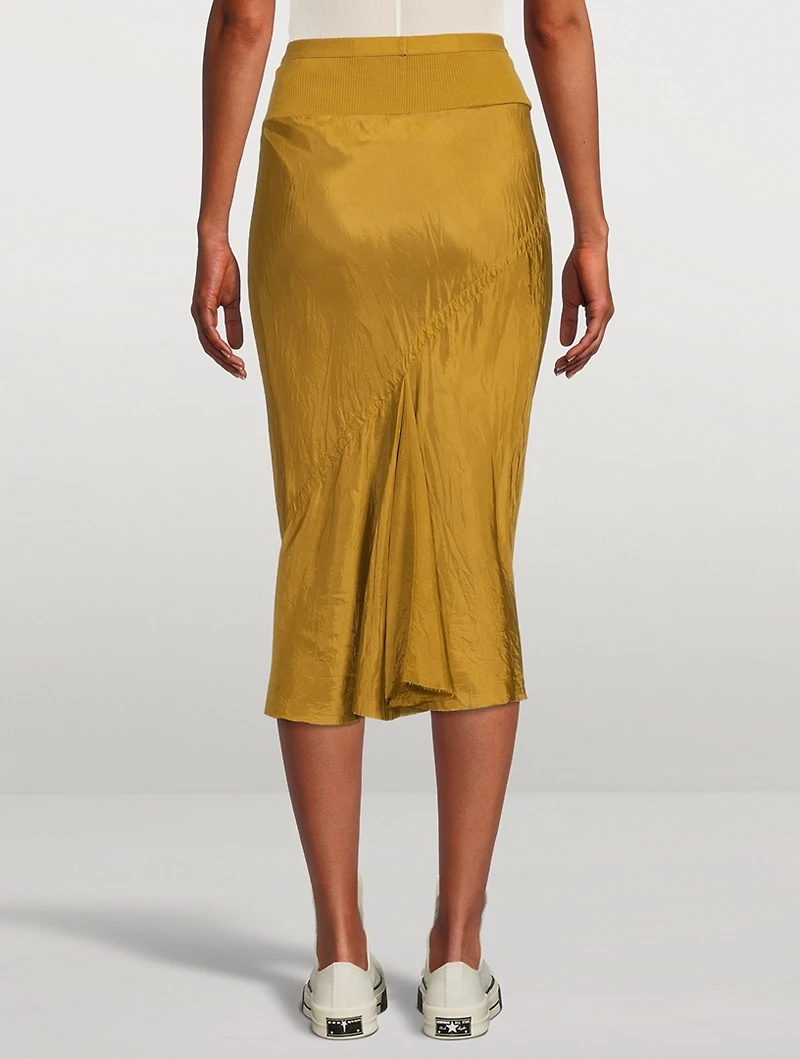 Bias-Cut Midi Skirt