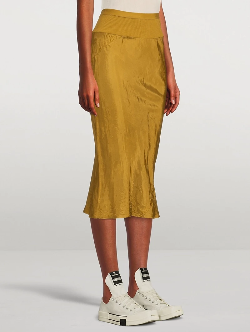 Bias-Cut Midi Skirt
