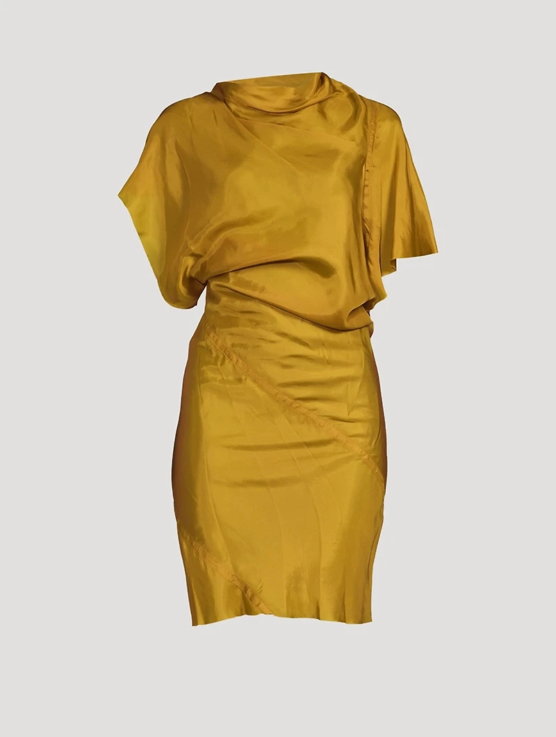 Seb Draped Satin Mini Dress