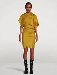 Seb Draped Satin Mini Dress