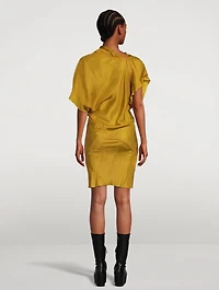 Seb Draped Satin Mini Dress