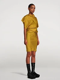 Seb Draped Satin Mini Dress