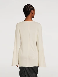 Cashmere Bell-Sleeve Sweater