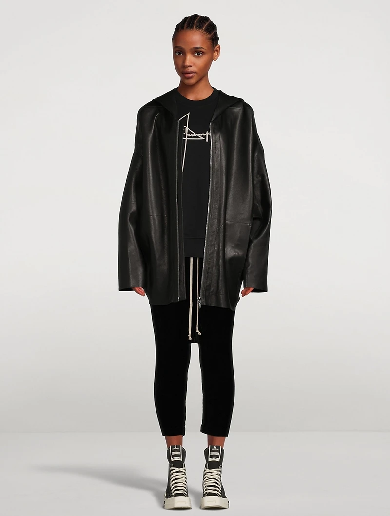 Peter Leather Zip-Front Jacket